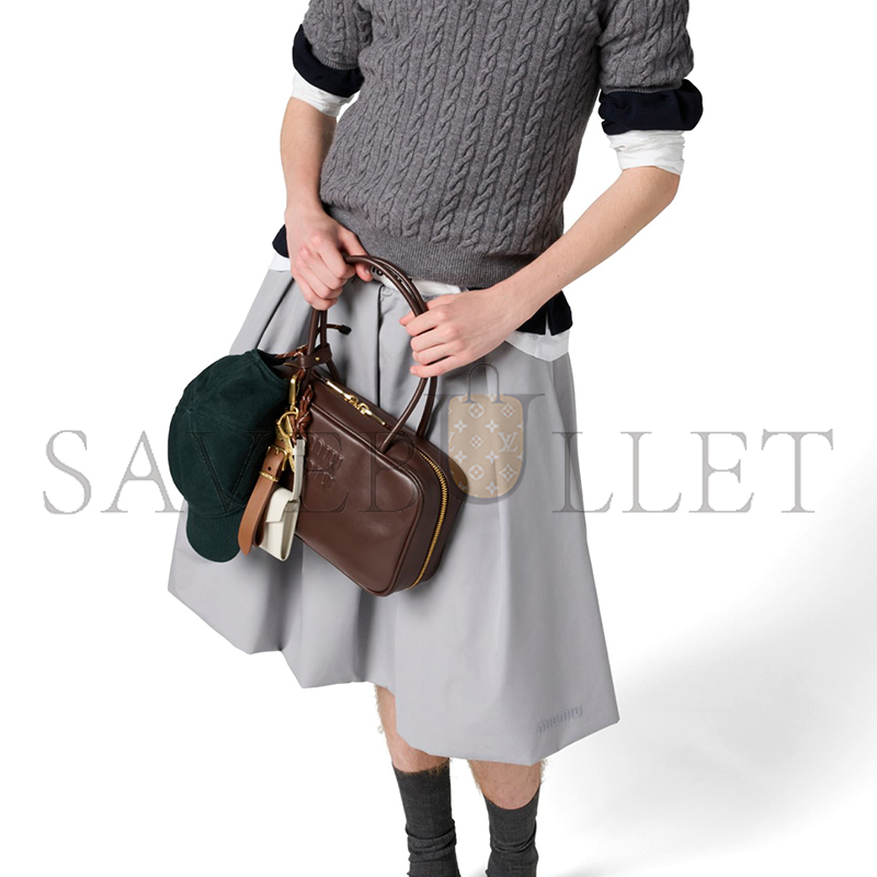 MIU MIU BEAU LEATHER TOP-HANDLE BAG 5BB172 06 (29*17*9cm)